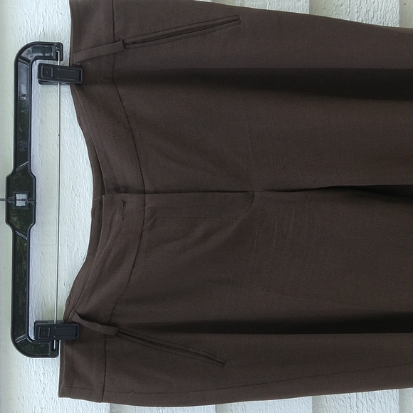 NINE WEST BROWN SLOUCHY CYNDI DRESS SLACKS - Picture 2 of 9